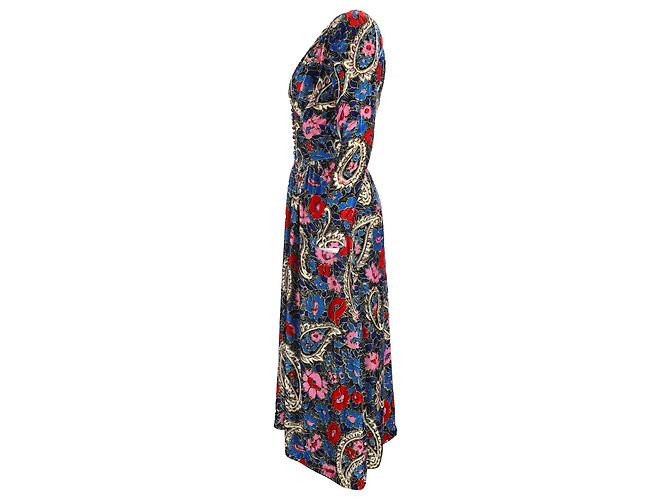 Abito midi con stampa floreale Moyranid di Isabel Marant in velluto multicolore - vista 2