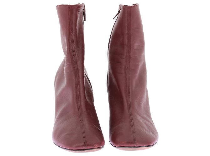 Céline Botines CELINE T.EU 37.5 Cuero Burdeos - vista 4