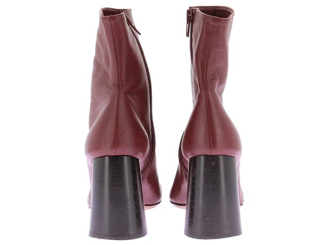 Céline Botines CELINE T.EU 37.5 Cuero Burdeos - vista 5