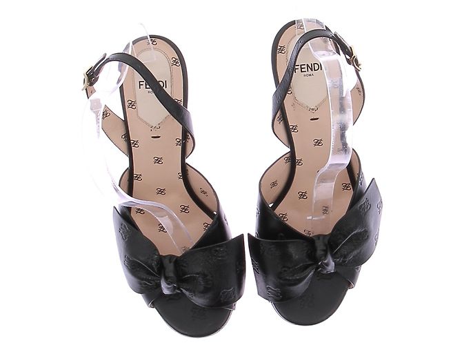 Sandali FENDI T.EU 39 Pelle Nero - vista 6