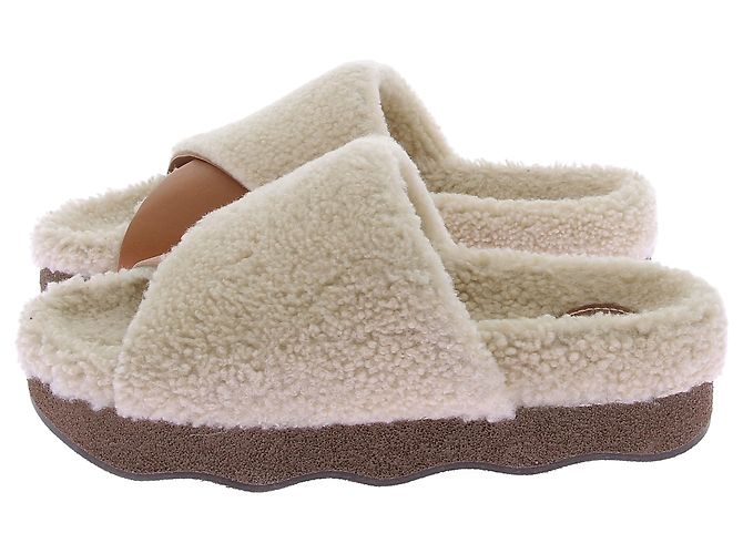 Chloé Sandali CHLOE T.EU 37 in pelliccia Bianco - vista 3