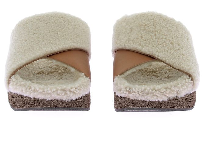 Chloé Sandali CHLOE T.EU 37 in pelliccia Bianco - vista 4