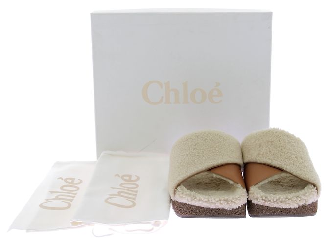 Chloé Sandali CHLOE T.EU 37 in pelliccia Bianco - vista 8