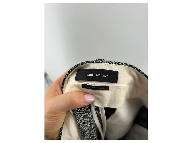 ISABEL MARANT Pantalones T.FR 36 Algodón Gris - vista 3