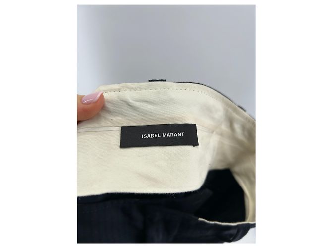 ISABEL MARANT Pantalones T.FR 36 Lana Azul marino - vista 3