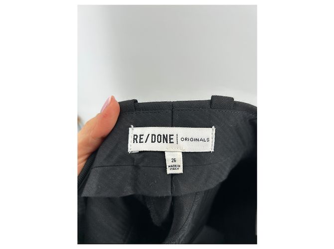 RE/DONE Hose T.US 26 Polyester Schwarz - Ansicht 3