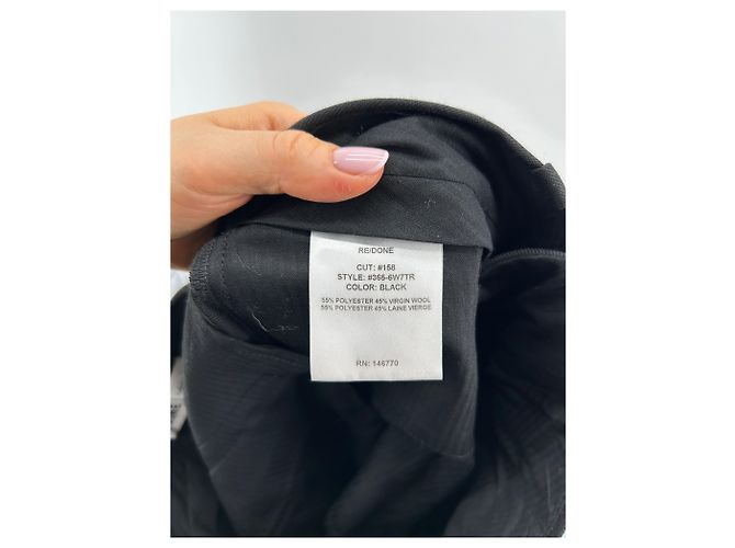 RE/DONE Hose T.US 26 Polyester Schwarz - Ansicht 4