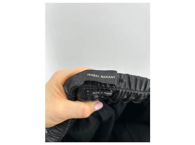 ISABEL MARANT Pantalones T.FR 36 Cuero Negro - vista 3