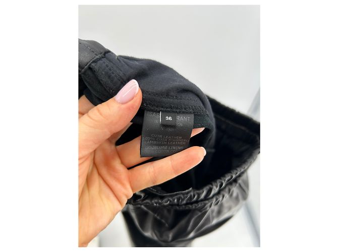 ISABEL MARANT Pantalones T.FR 36 Cuero Negro - vista 4
