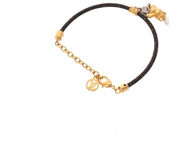 Bracciale Monogramma Louis Vuitton Vivienne Basket Marrone D'oro - vista 3