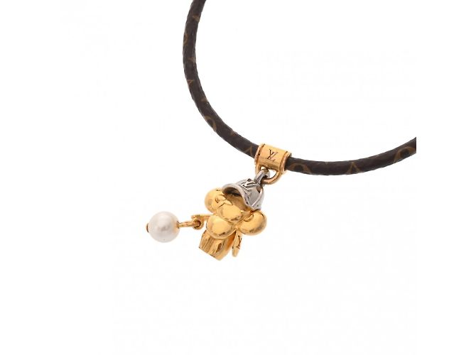 Bracciale Monogramma Louis Vuitton Vivienne Basket Marrone D'oro - vista 4