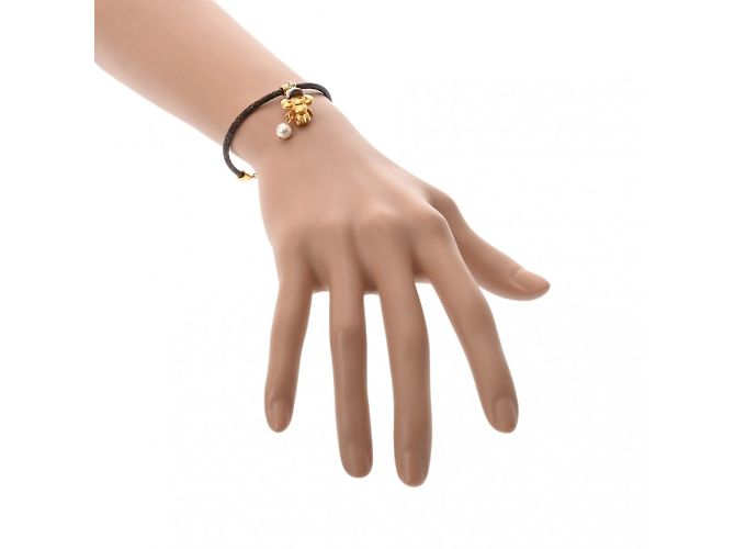 Bracciale Monogramma Louis Vuitton Vivienne Basket Marrone D'oro - vista 8