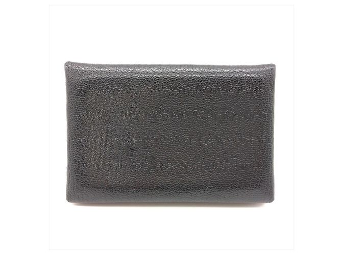 Hermès Portafoglio per carte Hermes Calvi in Pelle di Capra Nera Nero - vista 2