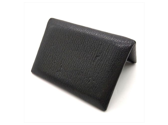 Hermès Portafoglio per carte Hermes Calvi in Pelle di Capra Nera Nero - vista 3