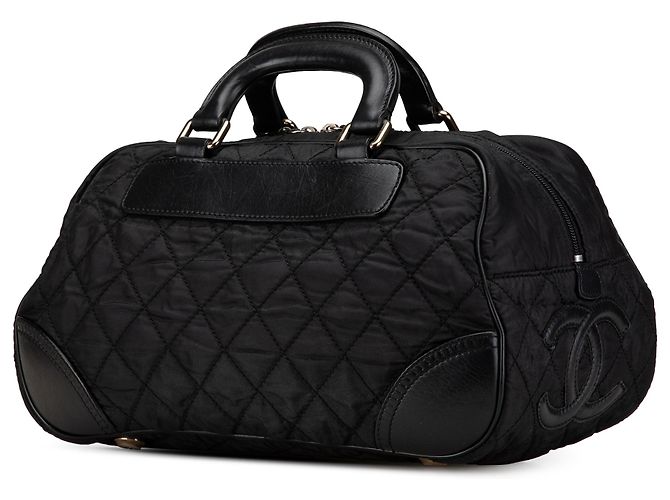 Chanel Nero Parigi New York Borsa da Viaggio in Nylon Trapuntato - vista 2