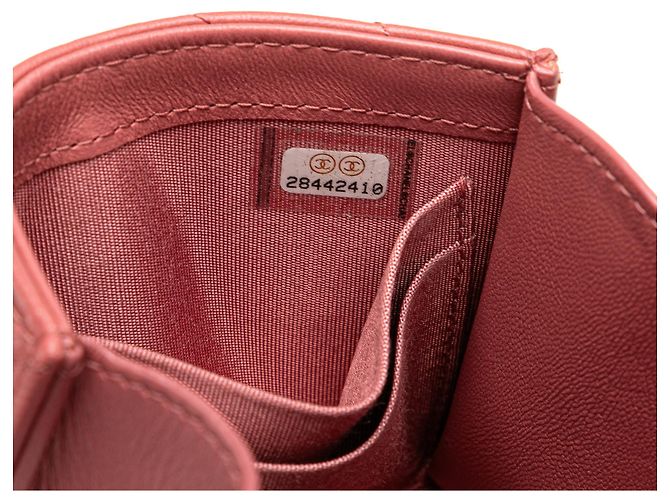 Cartera de Cadena Trendy CC Chanel Mini Chevron de Cuir de Cordero Rosa - vista 6