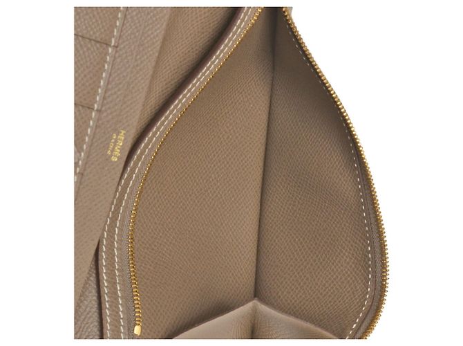 Hermès Cartera Larga Soufflé Bearn Hermes Gris pardo - vista 5