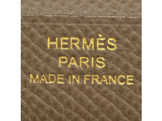 Hermès Cartera Larga Soufflé Bearn Hermes Gris pardo - vista 6