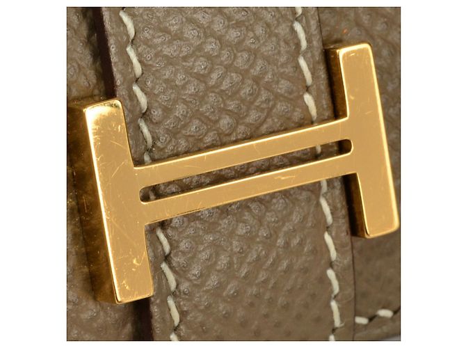 Hermès Cartera Larga Soufflé Bearn Hermes Gris pardo - vista 7