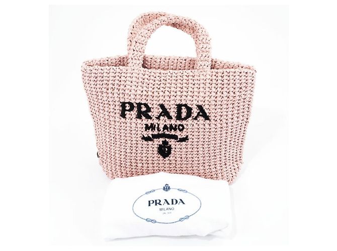 Prada Kleine Häkel-Tote Pink - Ansicht 10