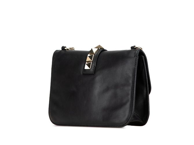 Borsa a spalla Valentino Rockstud Chain Nero - vista 2