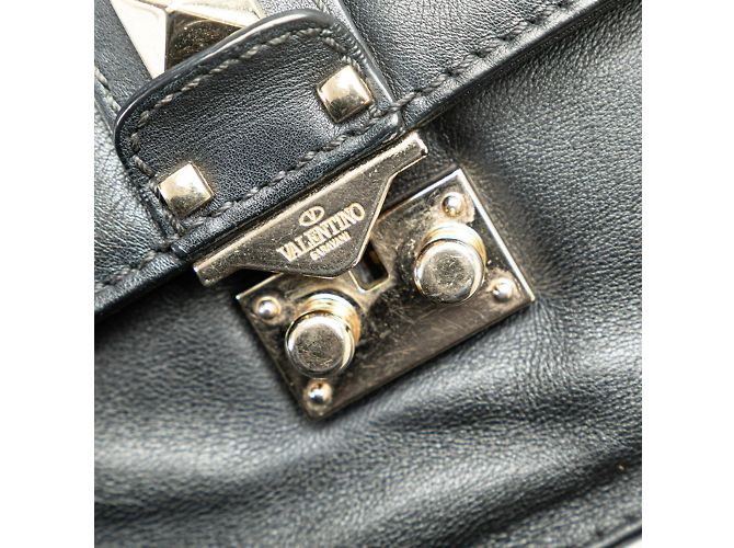 Borsa a spalla Valentino Rockstud Chain Nero - vista 4