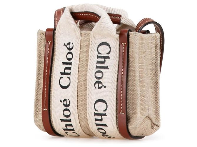 Borsa Nano Woody di Chloé Beige - vista 2