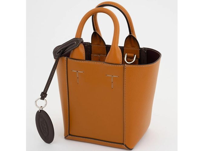 Tod's Double Up Leder Mini Tote Bag Orange - Ansicht 12