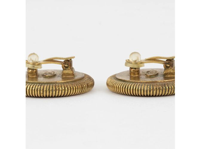 Orecchini a clip a forma di conchiglia rotonda Chanel Coco D'oro - vista 4