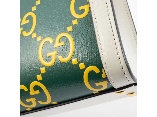 Borsa a mano Gucci Diana Small Bianco Verde Giallo - vista 4