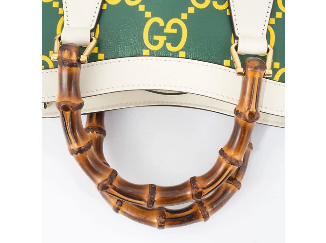 Borsa a mano Gucci Diana Small Bianco Verde Giallo - vista 5