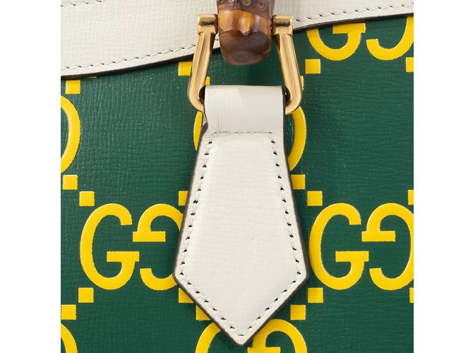 Borsa a mano Gucci Diana Small Bianco Verde Giallo - vista 7