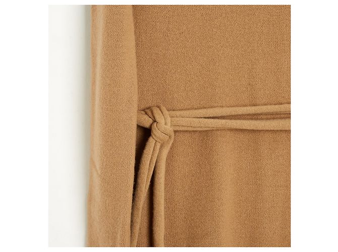 Chloé 2015 Kleid FR38 Maxi Kamel Wolle Strickkleid und Gürtel UK10 US8 Neu Chloe Karamell - Ansicht 2