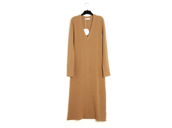 Chloé 2015 Kleid FR38 Maxi Kamel Wolle Strickkleid und Gürtel UK10 US8 Neu Chloe Karamell - Ansicht 5