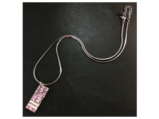 Logo Trotter di Christian Dior Rosa Silver hardware - vista 2