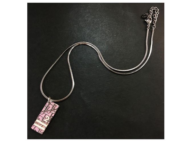 Logo Trotter di Christian Dior Rosa Silver hardware - vista 3