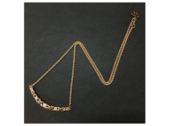 Collana di strass Christian Dior Gold hardware - vista 2