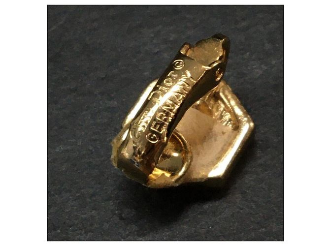Orecchini Christian Dior Esagono Rhinestone Gold hardware - vista 8