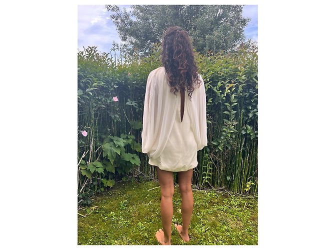 Cremefarbene Gucci-Kleid Aus weiß - Ansicht 5