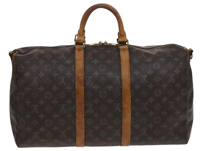 LOUIS VUITTON Monogram Keepall Bandouliere 50 Borsa Boston M41416 LV Auth 113879 Monogramma - vista 2
