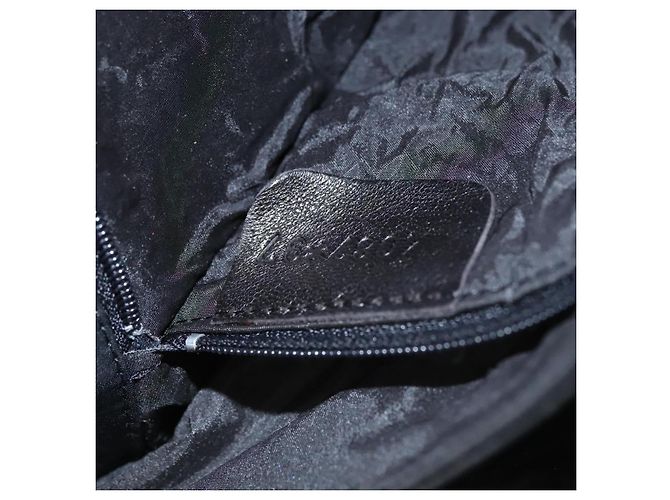 Borsa a mano BALLY in nylon nero e oro Auth 115889 D'oro - vista 12