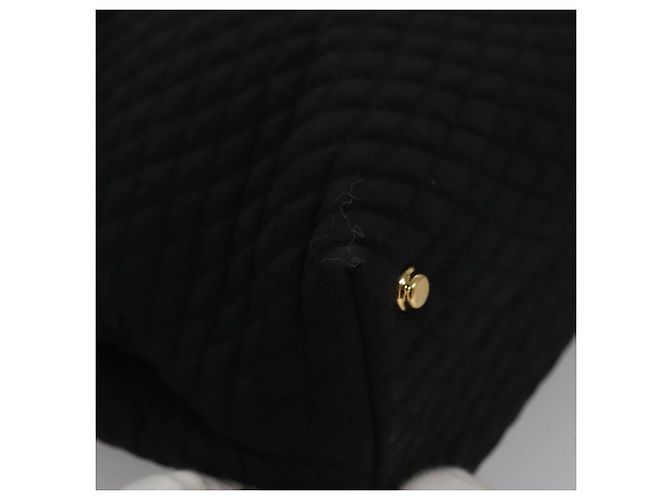 Borsa a mano BALLY in nylon nero e oro Auth 115889 D'oro - vista 14
