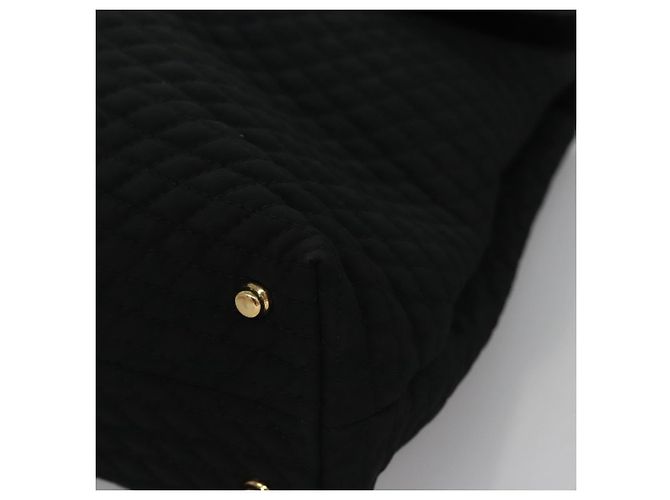 Borsa a mano BALLY in nylon nero e oro Auth 115889 D'oro - vista 15
