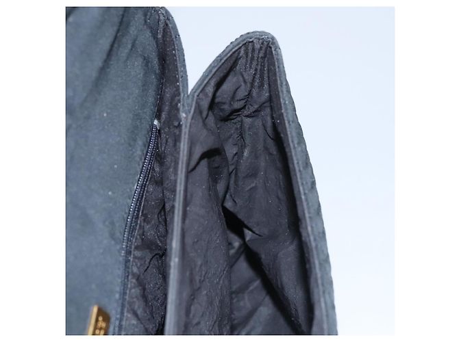 Borsa a mano BALLY in nylon nero e oro Auth 115889 D'oro - vista 20