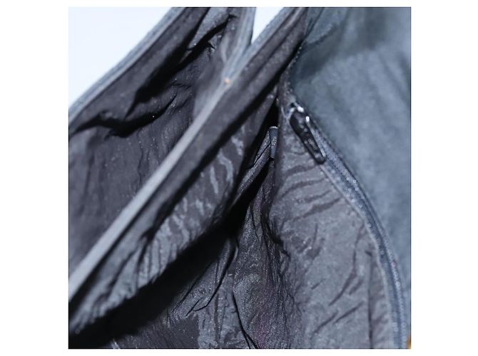Borsa a mano BALLY in nylon nero e oro Auth 115889 D'oro - vista 23