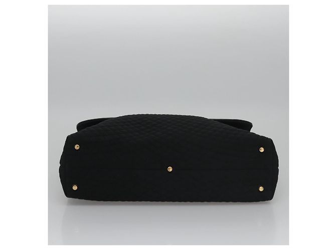 Borsa a mano BALLY in nylon nero e oro Auth 115889 D'oro - vista 5