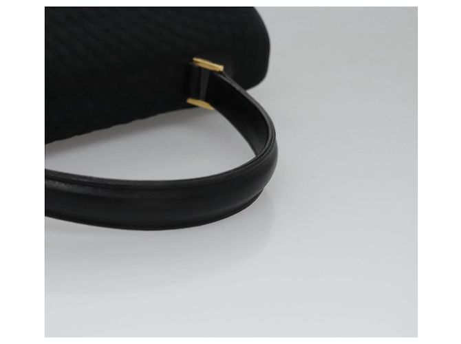 Borsa a mano BALLY in nylon nero e oro Auth 115889 D'oro - vista 7