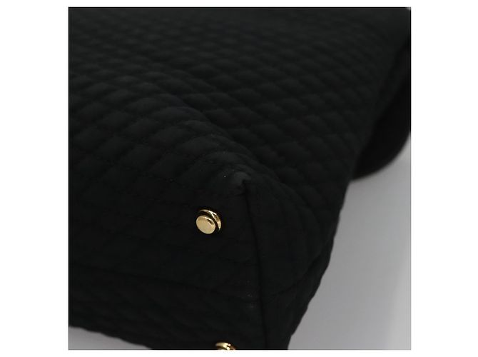 Borsa a mano BALLY in nylon nero e oro Auth 115889 D'oro - vista 9
