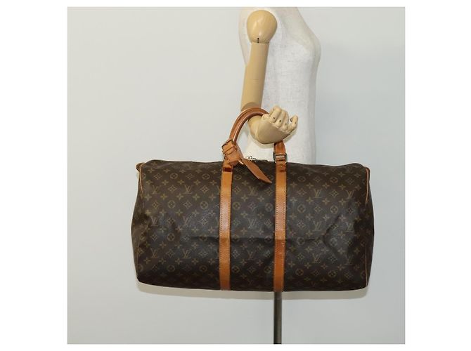LOUIS VUITTON Monogram Keepall 55 Borsa Boston M41424 LV Auth bs22585 Monogramma - vista 23