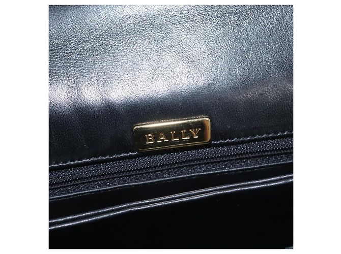 Borsa a mano BALLY in pelle nera e oro Auth BD031 Nero D'oro - vista 10